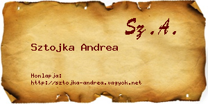 Sztojka Andrea névjegykártya