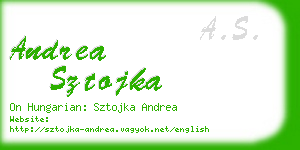 andrea sztojka business card